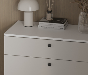 Комод Тренд СБ-3444 4 ящика Белый Альпийский/Серый перламутровый