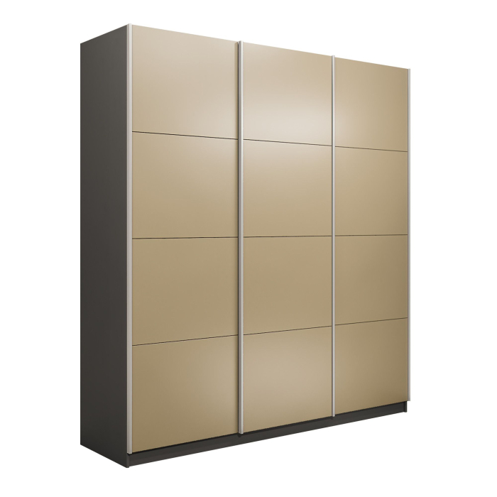 Шкафы-купе 3-х дверные, Шкаф-купе Прайм Широкий 3-х дверный Стекла фисташка/Доводчики 240х57х230