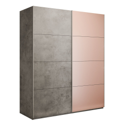 Шкаф-купе Эста 2-х дверный ДСП/Стекла пудра/Доводчик 160х66х240