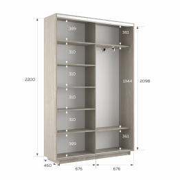 Шкаф-купе Экспресс 2-х дверный Фотопечать Квадрат Стекла 140х45х220