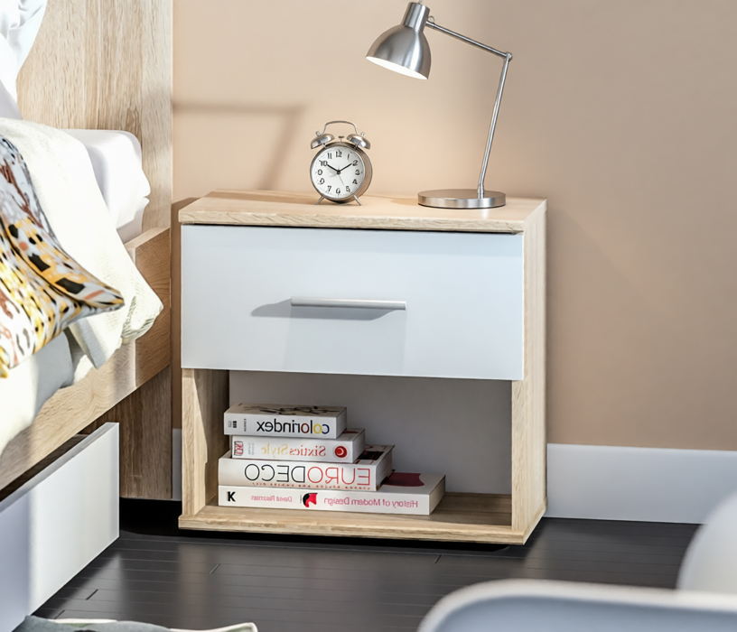 Спальные гарнитуры, Мамбо Спальня Комплект 3 Дуб Сонома/Белый