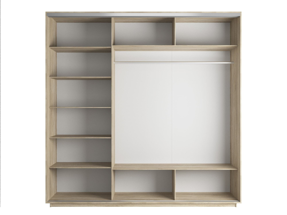 Шкафы-купе 3-х дверные, Шкаф-купе Экспресс 3-х дверный Фотопечать Квадрат Стекла 180х60х220