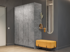 Шкафы распашные, Шкаф распашной Е1 Локер 162х52.5х220 см,с полками и двумя модулями