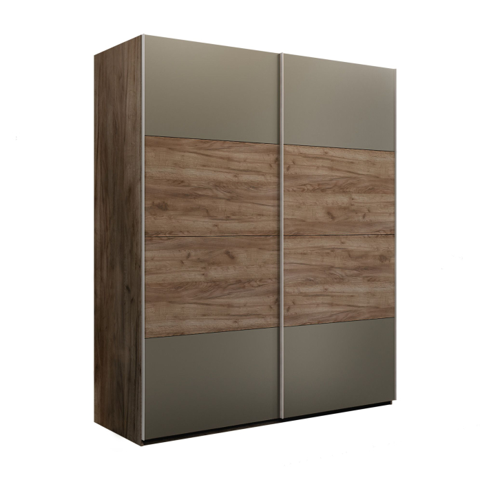 Шкафы-купе 2-х дверные, Шкаф-купе Эста 2-х дверный ДСП/Стекла хаки/Доводчик 180х66х240