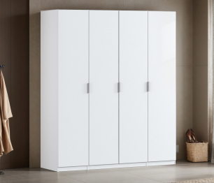 Шкаф четырехдверный Макс 2000 мм, вариант №3 (ЛДСП/МДФ)