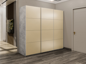 Шкаф-купе Эста 3-х дверный Стекла фисташка/Доводчик 270х66х240