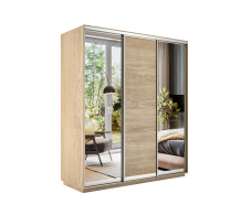 Шкафы-купе, Шкаф-купе Экспресс Медиум (2 зеркала) трио 2400 x 2400 x 600