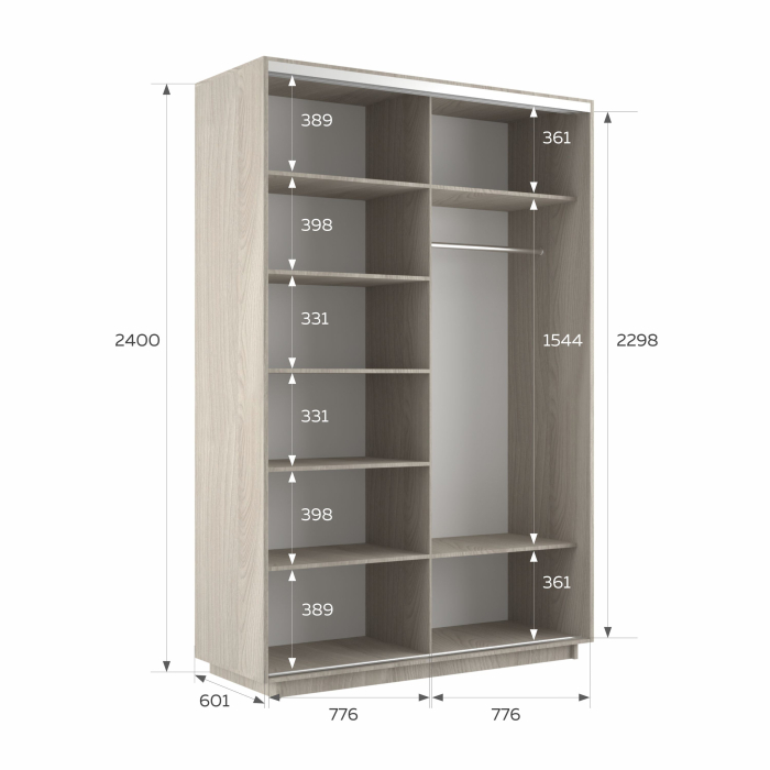 Шкафы-купе 2-х дверные, Шкаф-купе Экспресс 2-х дверный Фотопечать Шары Стекла 160х60х240