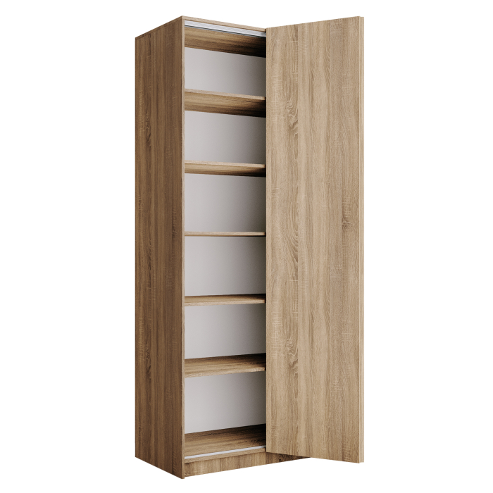 Шкафы распашные, Шкаф складной Е1 Локер ("Гармошка" с системой Push to Move/Правый)101х52,5х220 см, с полками