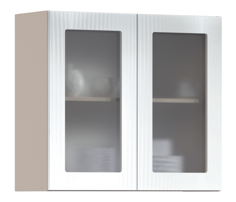 Роял, Роял шкаф навесной со стеклом 2 дв 80х72 см