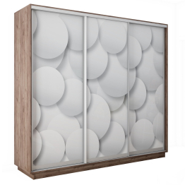 Шкаф-купе Экспресс 3-х дверный Фотопечать Шары Стекла 210х45х240