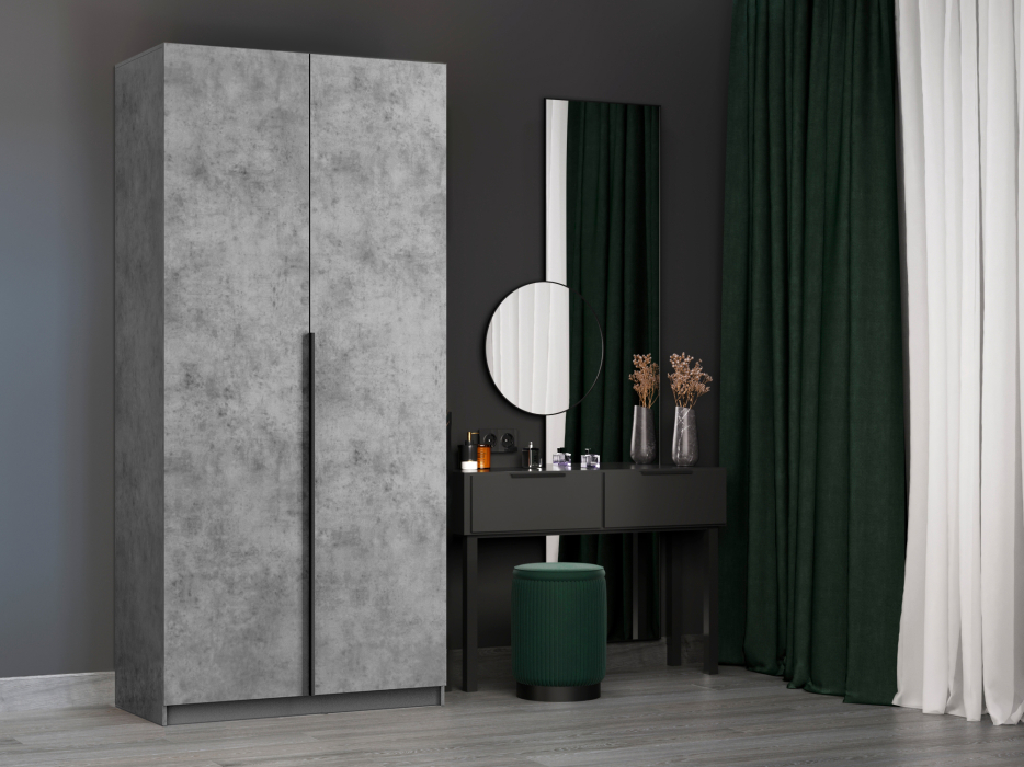 Шкафы распашные, Шкаф складной Е1 Локер ("Гармошка") 101х52,5х220 см, с полками и модулем