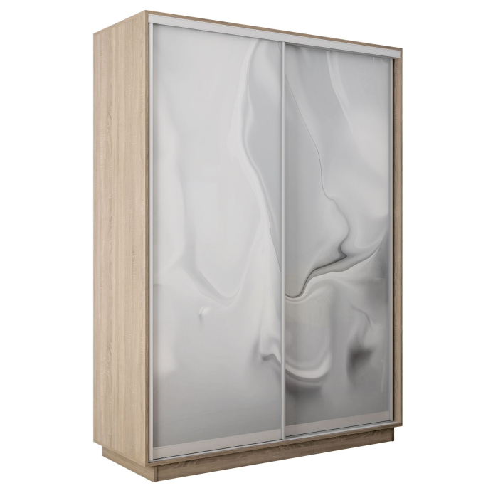 Шкафы-купе 2-х дверные, Шкаф-купе Экспресс 2-х дверный Фотопечать Шелк Стекла 160х45х240