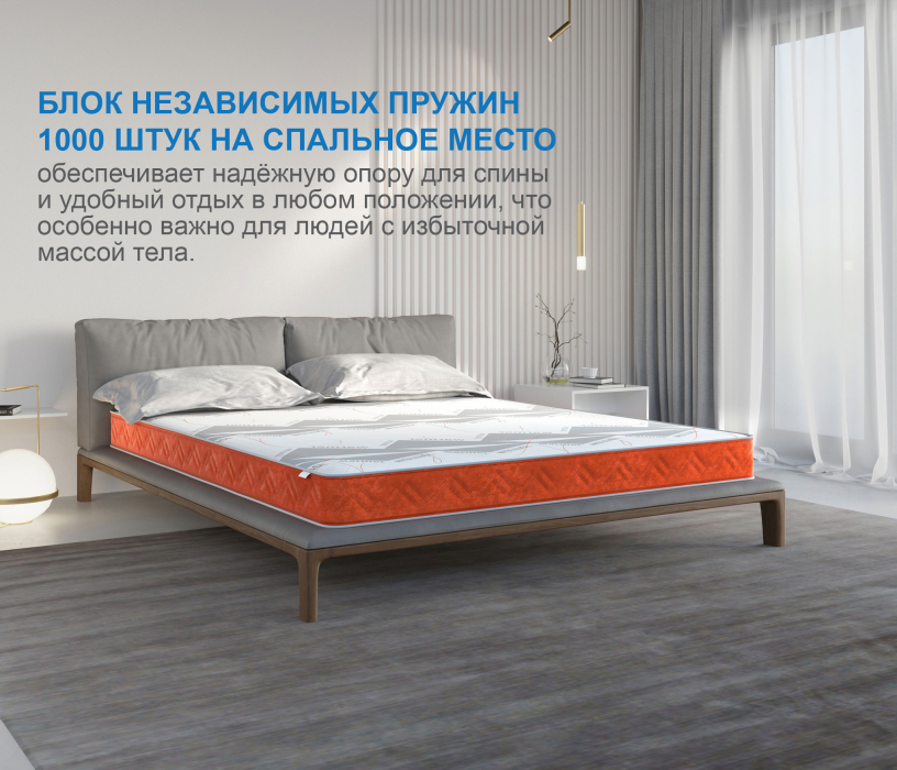 Другие размеры, Матрас Сити-Мадрид в чехле Warmer 1400х1900