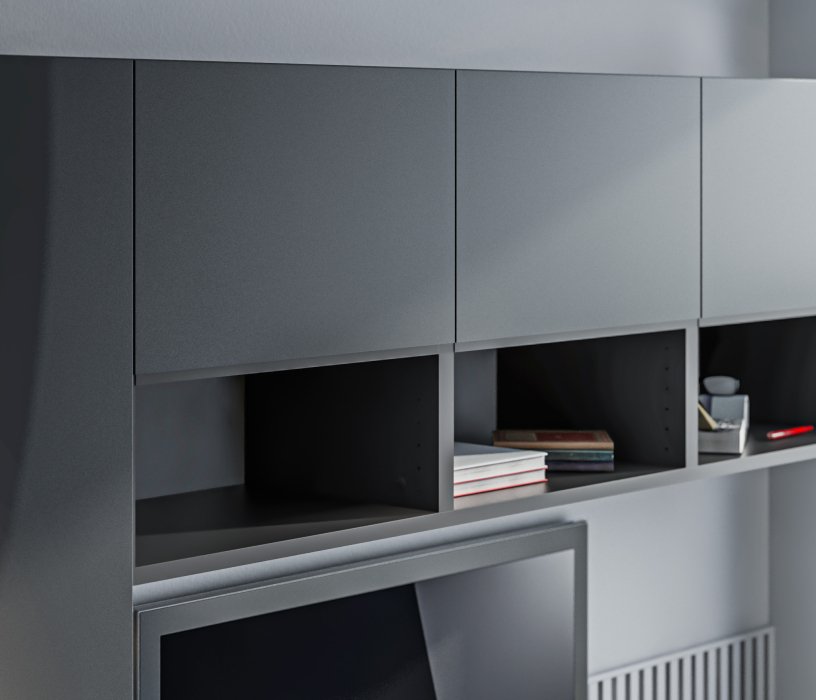 Стенки для гостиной, Гостиная (стенка) Тренд Диамант серый / ЛДСП Диамант серый