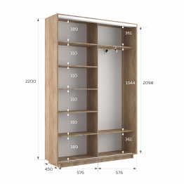 Шкаф-купе Экспресс 2-х дверный Фотопечать Квадрат Стекла 120х45х220